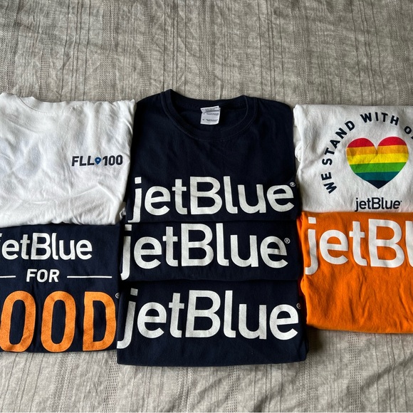 Tops - 7 jetBlue Shirts Size Medium